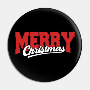 Bold Merry Christmas Typography Shirt – Simple Clean Festive Design Pin
