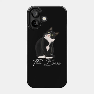 The Boss Tuxedo Cat Funny Phone Case