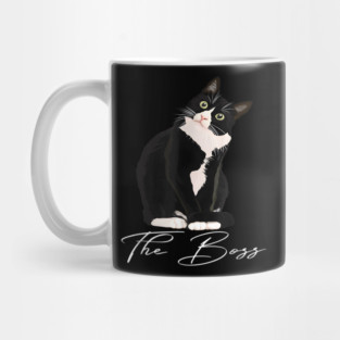 The Boss Tuxedo Cat Funny Mug