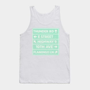 Street Sign Design Tank Top