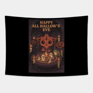 Happy All Hallows Eve Tapestry
