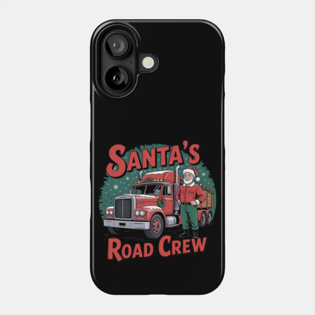 Santa’s Road Crew -Christmas Trucker Vintage Design Phone Case by  Shift Happens: Gear for the Ones Who Keep It Moving