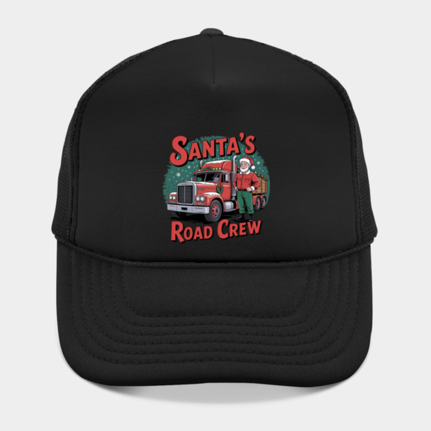 Santa’s Road Crew -Christmas Trucker Vintage Design by  Shift Happens: Gear for the Ones Who Keep It Moving