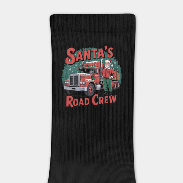Santa’s Road Crew -Christmas Trucker Vintage Design by  Shift Happens: Gear for the Ones Who Keep It Moving