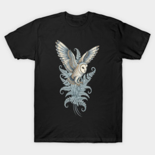 Moonlit Barn Owl in Flight T-Shirt
