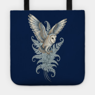 Moonlit Barn Owl in Flight Tote