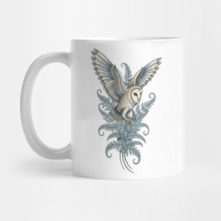 Moonlit Barn Owl in Flight Mug