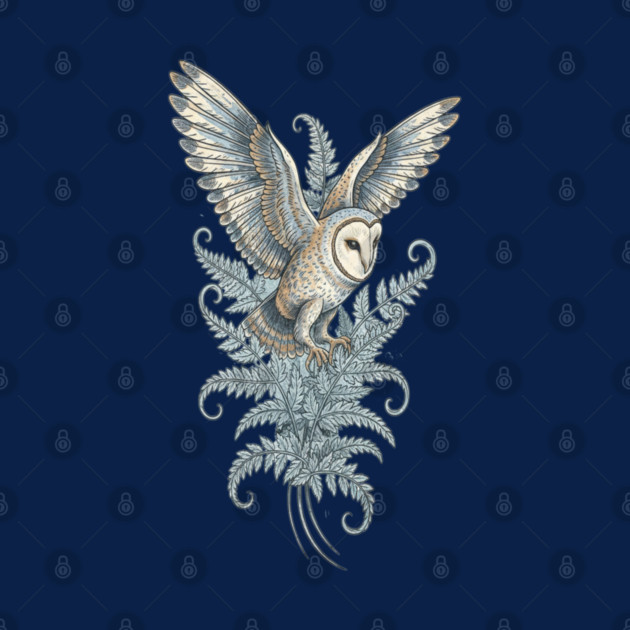 Moonlit Barn Owl in Flight by BirdsnStuff