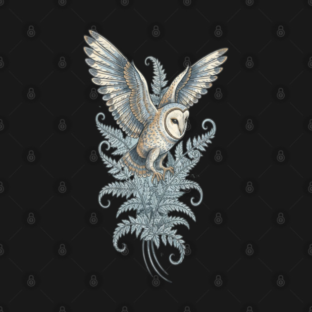 Moonlit Barn Owl in Flight by BirdsnStuff