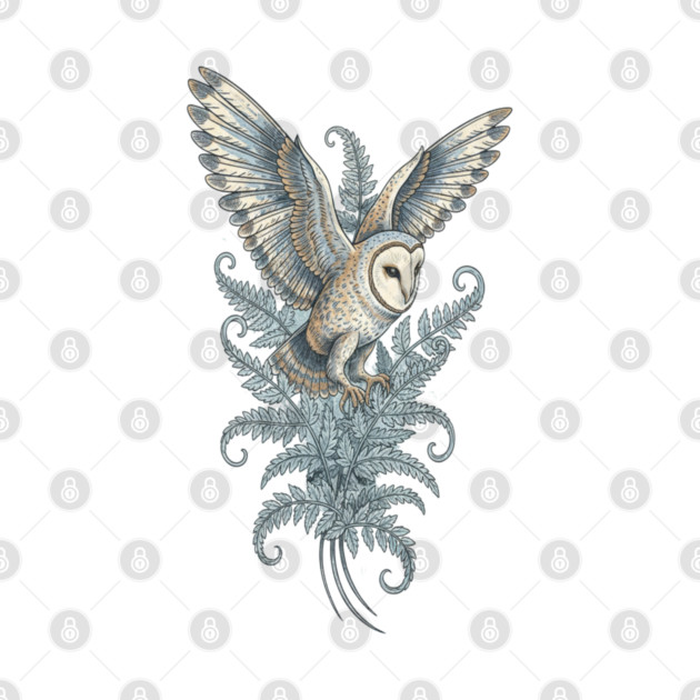 Moonlit Barn Owl in Flight by BirdsnStuff