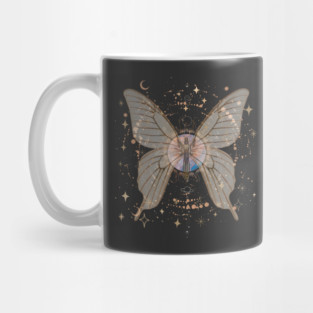 Fairy Grunge Aesthetic Butterfly Lunar Moth Celestial Fairycore Mug