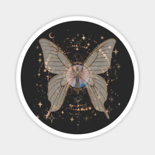 Fairy Grunge Aesthetic Butterfly Lunar Moth Celestial Fairycore Magnet