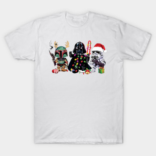 Star Wars Dark Side Christmas – Darth Vader Holiday Tree Tee T-Shirt