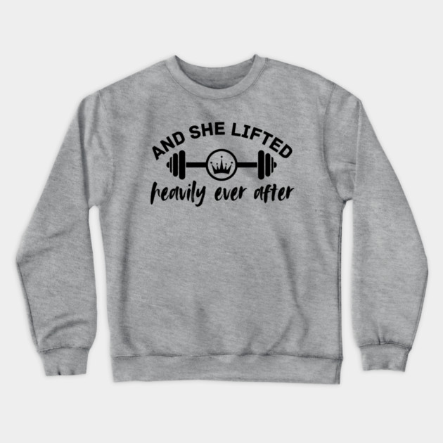 She Lifted Heavily Gym Girl Crewneck Sweatshirt by The WYLD Tribe