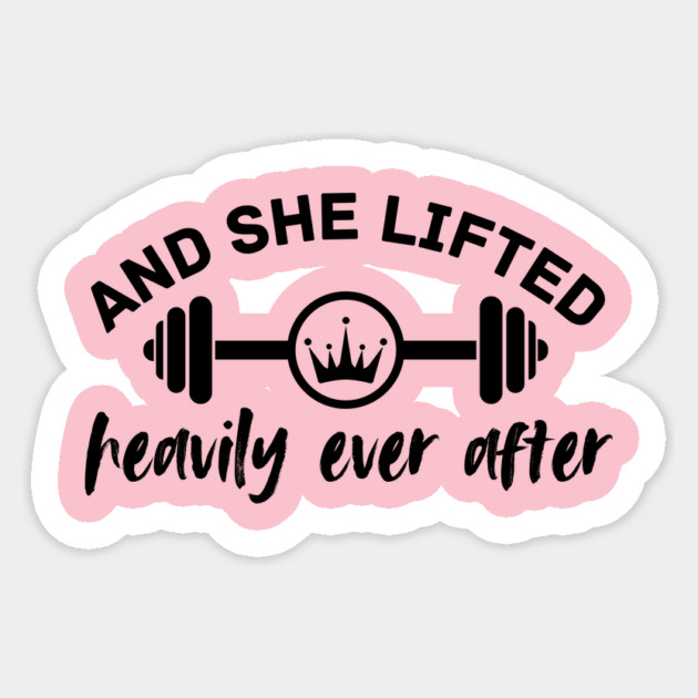 She Lifted Heavily Gym Girl Sticker by The WYLD Tribe