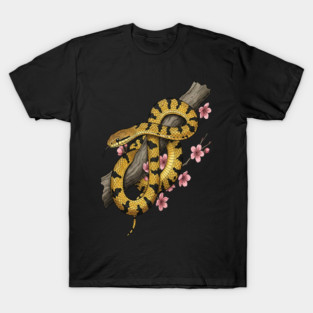 Vintage Beauty Rat Snake Botanical Art T-Shirt