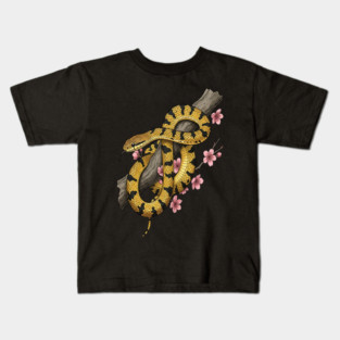 Vintage Beauty Rat Snake Botanical Art Kids T-Shirt