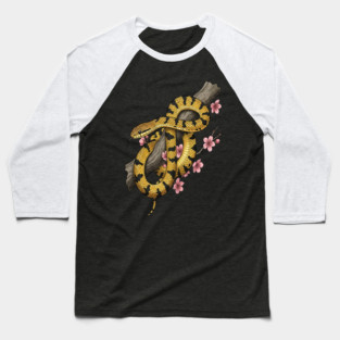 Vintage Beauty Rat Snake Botanical Art Baseball T-Shirt