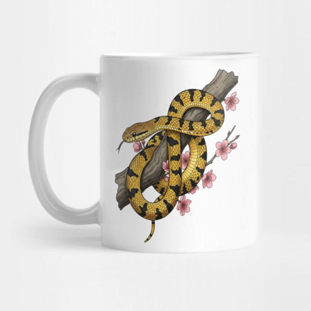 Vintage Beauty Rat Snake Botanical Art by BirdsnStuff