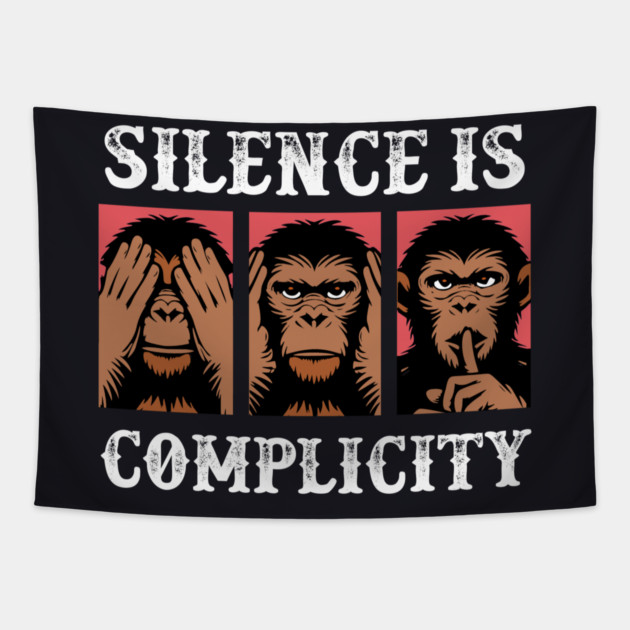 Silence Is Complicity Tapestry by Charles's Store 8