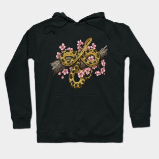 Vintage Beauty Rat Snake Floral Art Hoodie