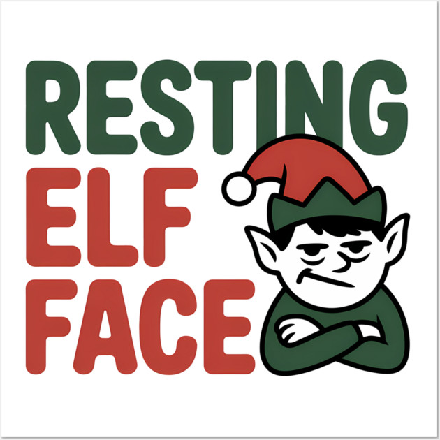 Resting Elf Face Funny Christmas Wall Art by Emmanuel's Store 4