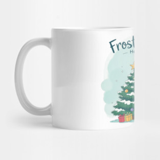 Frostbite Yeti – Cute Winter Yeti Hugging a Christmas Tree | Funny Holiday Mood Christmas Design 2025 Mug