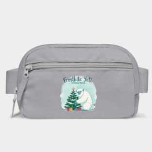 Frostbite Yeti – Cute Winter Yeti Hugging a Christmas Tree | Funny Holiday Mood Christmas Design 2025 Bag