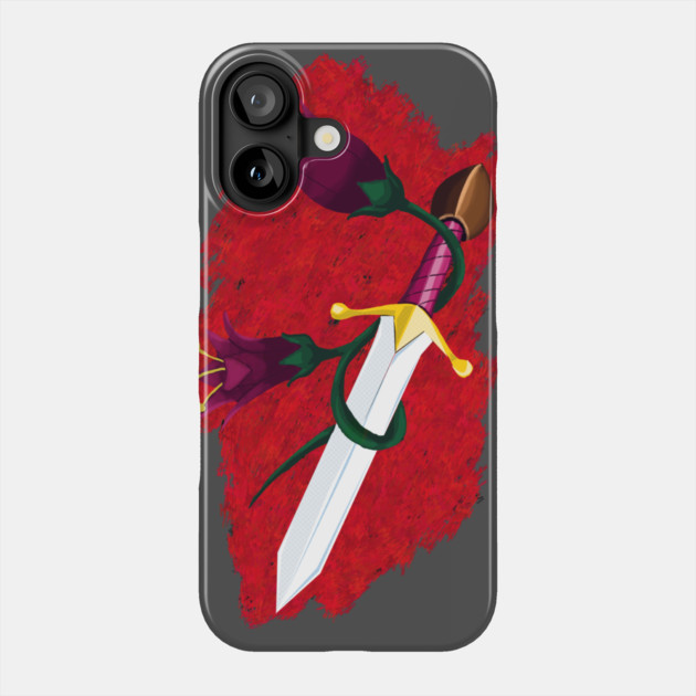 DAGGER AND FLOWERS Phone Case by droidmonkey
