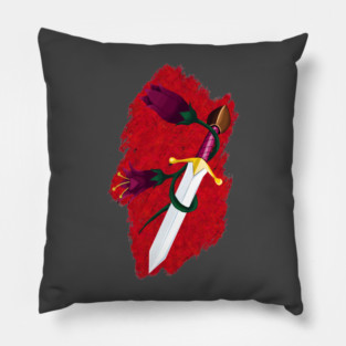 DAGGER AND FLOWERS Pillow