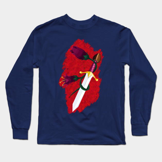 DAGGER AND FLOWERS Long Sleeve T-Shirt by droidmonkey