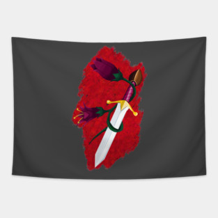 DAGGER AND FLOWERS Tapestry