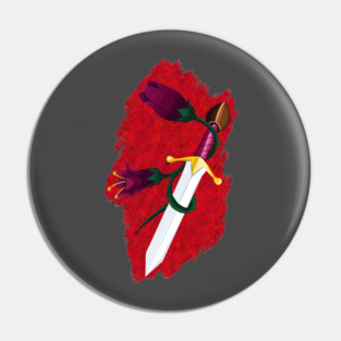 DAGGER AND FLOWERS Pin