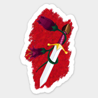DAGGER AND FLOWERS Sticker
