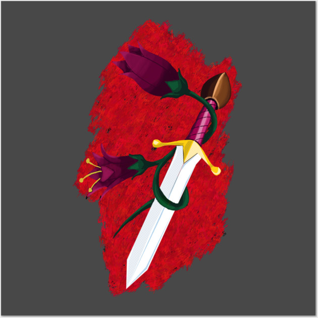DAGGER AND FLOWERS Wall Art by droidmonkey