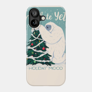 Frostbite Yeti – Cute Winter Yeti Hugging a Christmas Tree | Funny Holiday Mood Christmas Design 2025 Phone Case