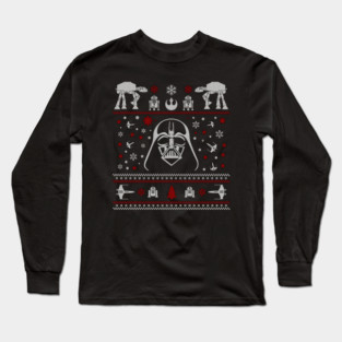 Star wars christmas pattern Long Sleeve T-Shirt