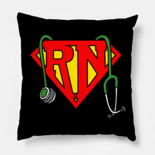 Super Nurse RN Superhero Pillow