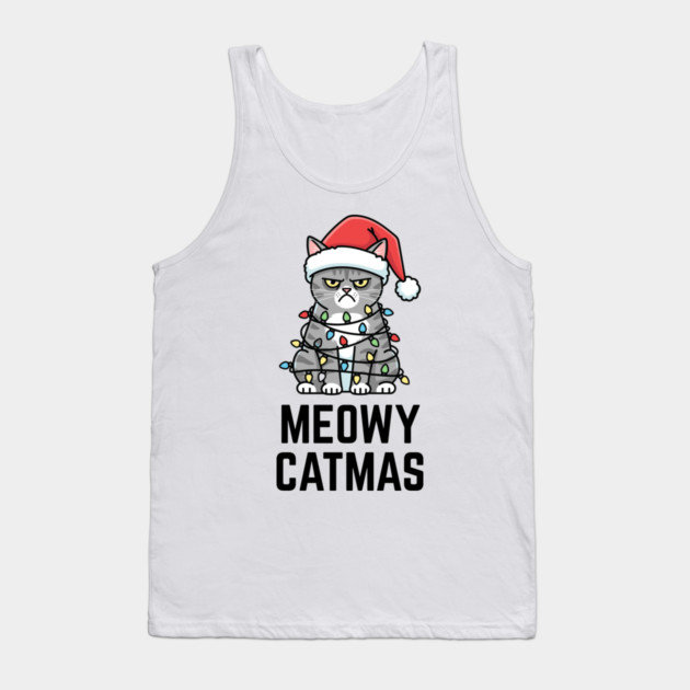 Christmas-Cat Tank Top by Creatifly Graphic Tees