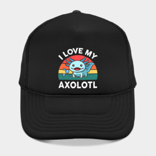 I Love My Axolotl Kids Toddler Salamander Amphibian Hat