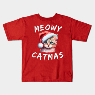 Christmas-Cat Kids T-Shirt