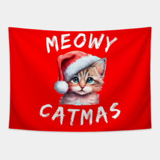 Christmas-Cat Tapestry