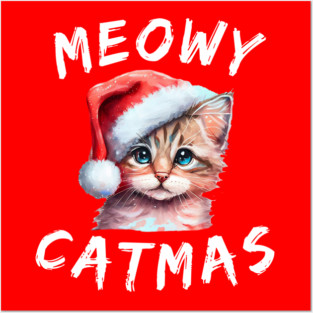 Christmas-Cat Posters and Art