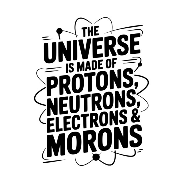 The Universe is Made of Protons, Neutrons, Electrons and Morons by Frank Ring