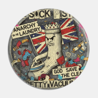 THE SOCK PISTOLS: Anarchy in the Laundry! Pin