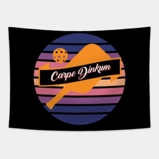 Carpe Dinkum Pickleballs Rackets and Pickle Ball Tapestry