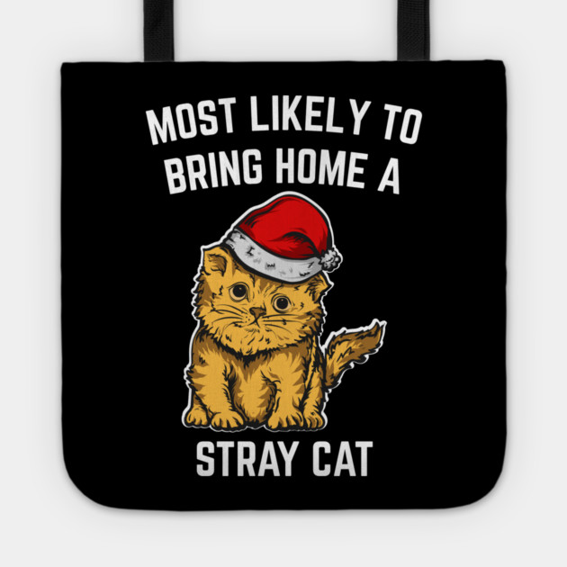Christmas-Cat Tote by Creatifly Graphic Tees