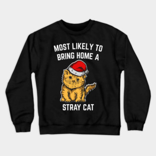Christmas-Cat Crewneck Sweatshirt