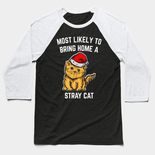 Christmas-Cat Baseball T-Shirt by Creatifly Graphic Tees