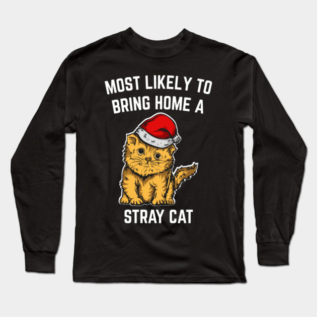 Christmas-Cat Long Sleeve T-Shirt by Creatifly Graphic Tees